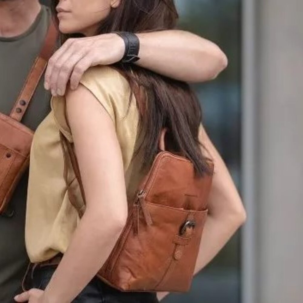 NWT Spikes & Sparrow Leather Backpack - Texas - Tan Brown - Picture 8 of 8
